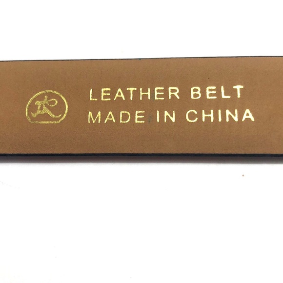 Navy Blue & Bling Genuine Leather Belt Size Large - Picture 11 of 11